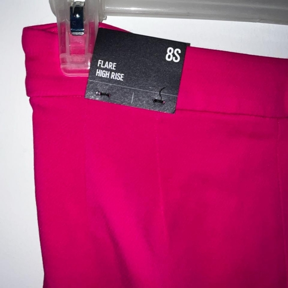 Bright Wide leg Fuchsia pants from Express size 8 new with tags petite - Picture 4 of 6